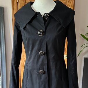 Vintage fitted long black Women's Coat